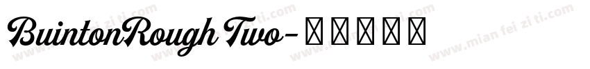 BuintonRough Two字体转换
